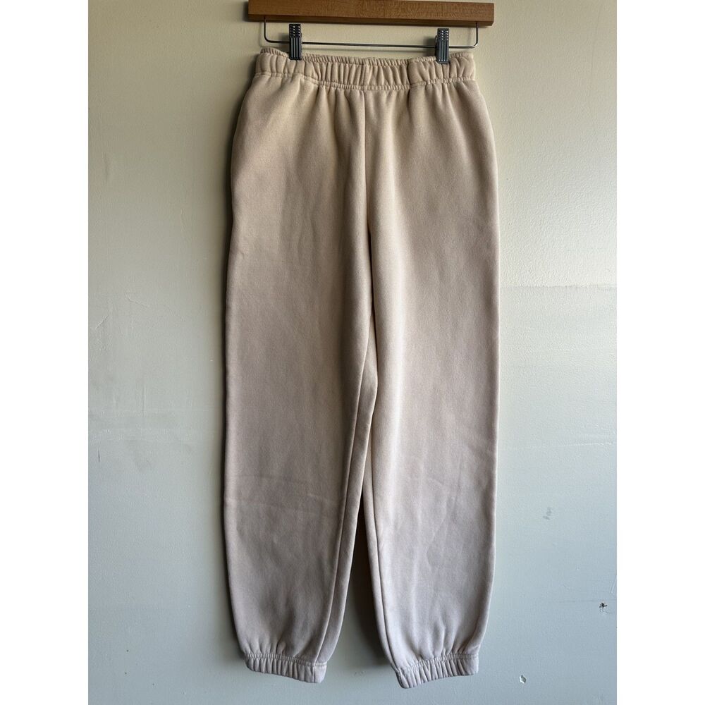 Princess Polly Beige Fleece Jogger Sweatpants Womens US 4 Elastic Waist Cozy